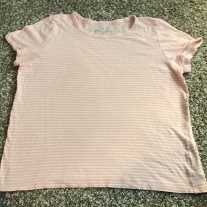 ✨pink and white striped crop top✨